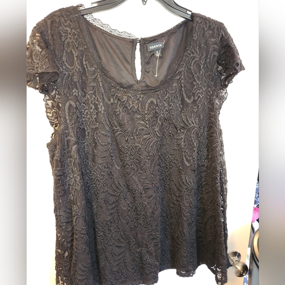 torrid Tops - Torrid Black Lace Top